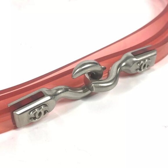 CHANEL 00C CC CC Mark belt Vinyl pink - Picture 3 of 12
